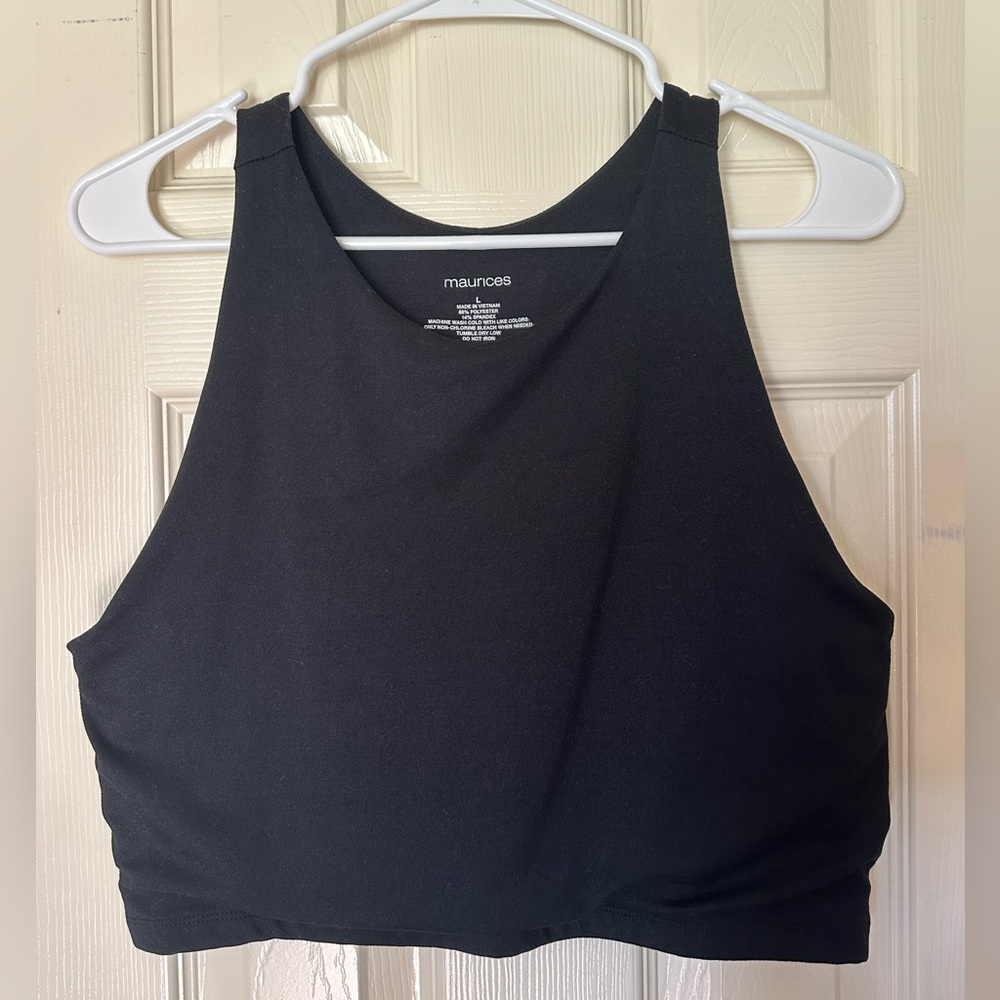 Maurices Black Crop Top